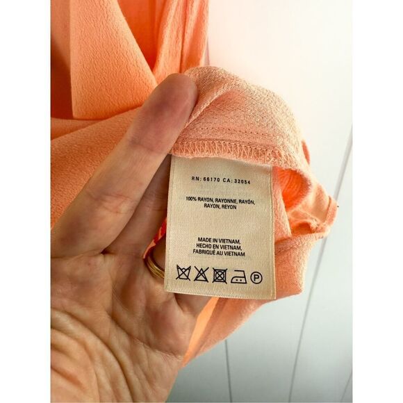 Anthropologie Maeve Tri Cut Peach Blouse Size 2 - Picture 6 of 8